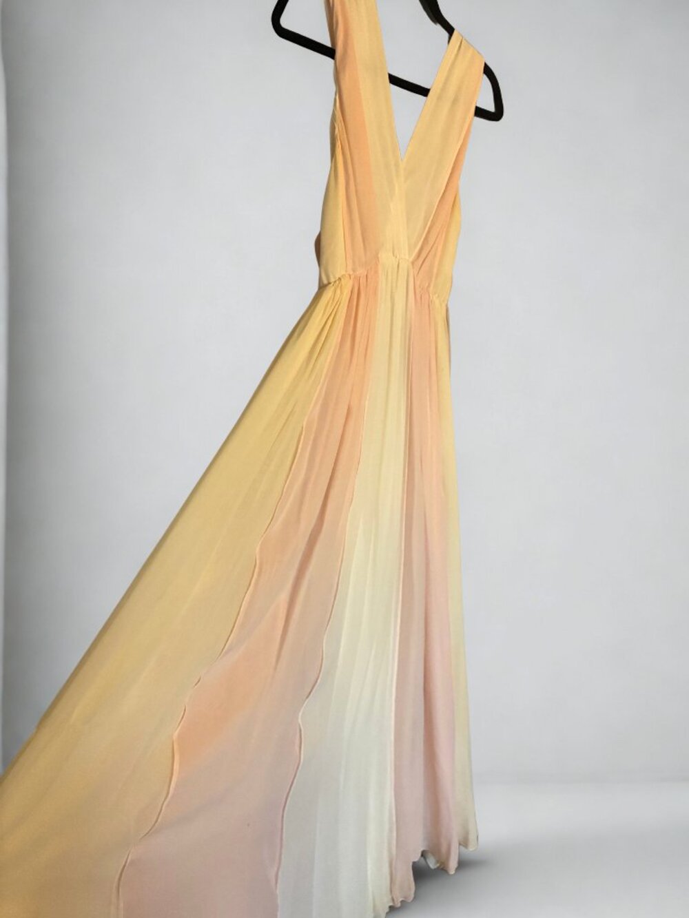 Vintage Adam Lippes Silk Ombré Gown Sz 8
